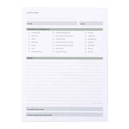 Eco Friendly Focused Teacher Notepad