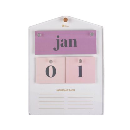 Acrylic Perpetual Wall Calendar