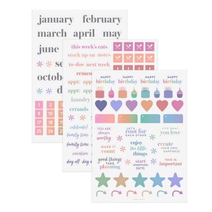 Colorful Acrylic Wall Calendar Clings