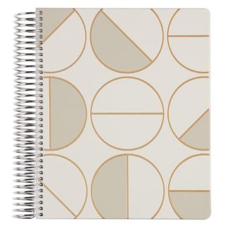 Metallic Sand Half Moon Vegan Leather Notebook