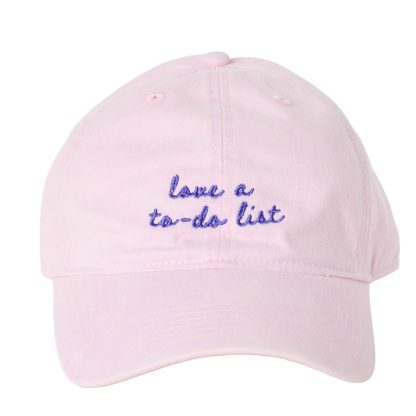 Love a List Pink Embroidered Hat