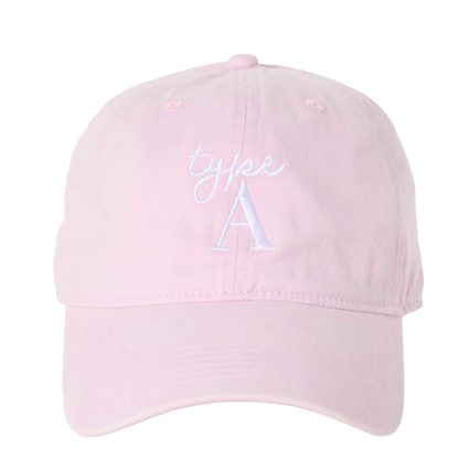 Type A Pink Embroidered Hat
