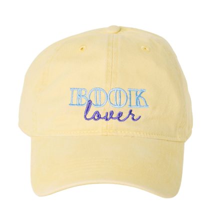 Book Lover Butter Embroidered Hat
