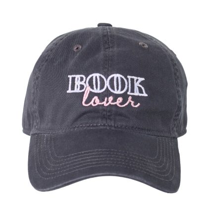 Book Lover Charcoal Embroidered Hat