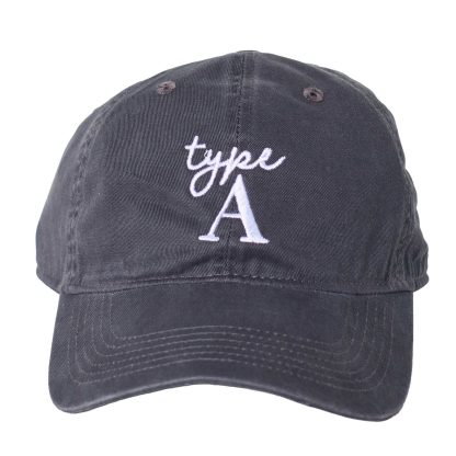 Type A Charcoal Embroidered Hat