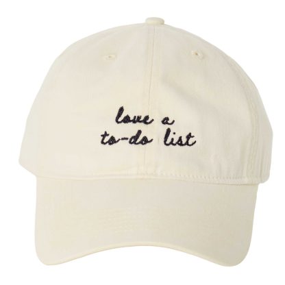 Love a List Natural Embroidered Hat