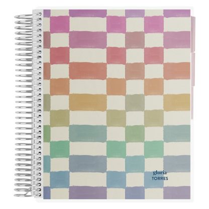 Watercolor Checkered Premium 3 Subject Notebook