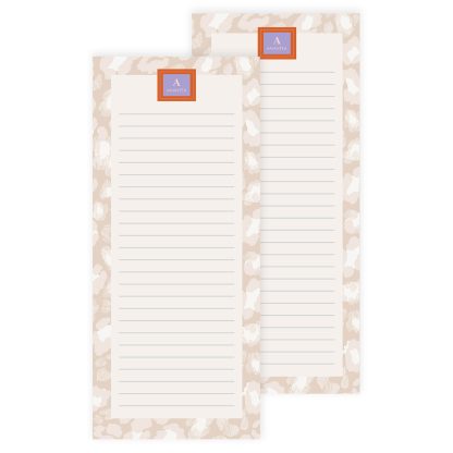 Leopard Monogram List Pad 2pk