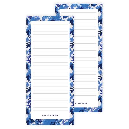 Indigo Blooms List Pad 2pk