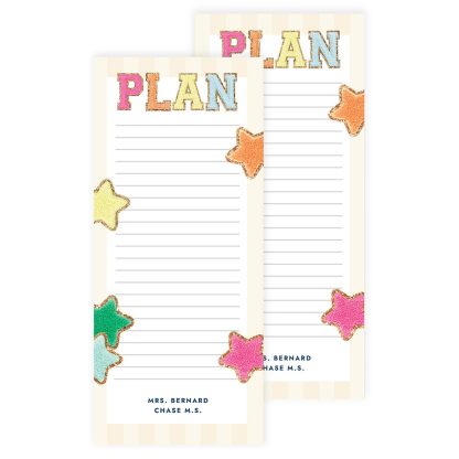 Stoney Clover Lane Striped Plan List Pad 2pk