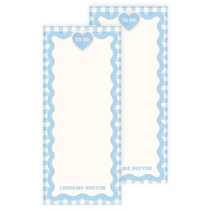Stoney Clover Lane Gingham List Pad 2pk
