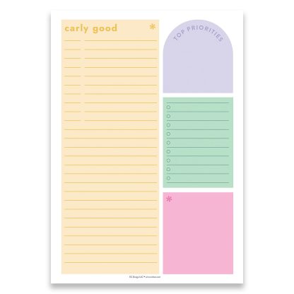 Daily Priorities Notepad