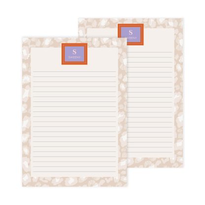 Leopard Monogram Notepad 2pk