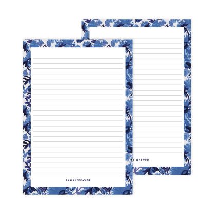 Indigo Blooms Notepad 2pk