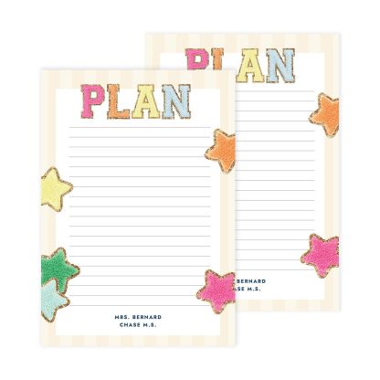 Stoney Clover Lane Striped Plan Notepad 2pk
