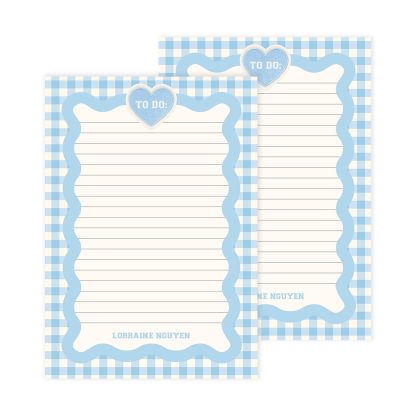 Stoney Clover Lane Gingham Notepad 2pk