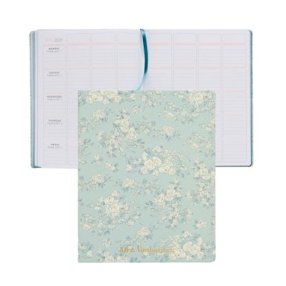 Toile Wallpaper Eucalyptus 8x10 Softbound Teacher Lesson Planner