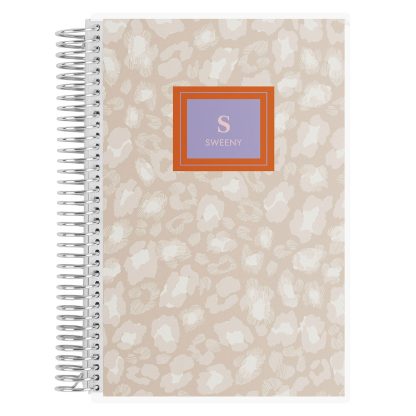 Leopard Monogram A5 Notebook