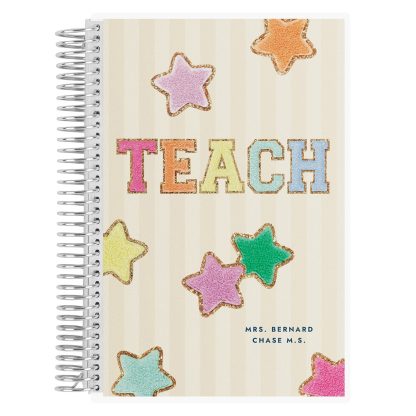 Stoney Clover Lane Striped Teach A5 Notebook