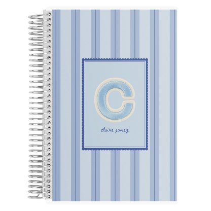 Stoney Clover Lane Pinstripe Periwinkle A5 Notebook