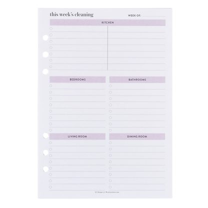 Cleaning Checklist A5 Ring Agenda Inserts