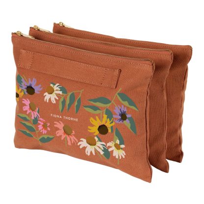Daisy Blooms Custom Accordion Zipper Pouch