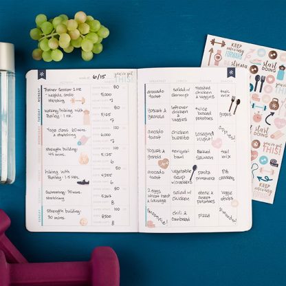 Watercolor Blooms PetitePlanner Wellness Log