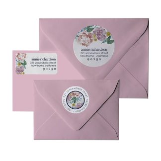 Watercolor Blooms Return Address Labels