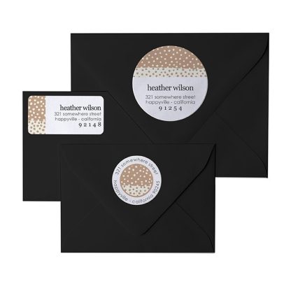 Color Block Polka Dots Return Address Labels