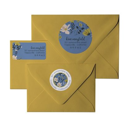 Wild Flowers Return Address Labels