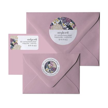 Watercolor Bouquet Return Address Labels