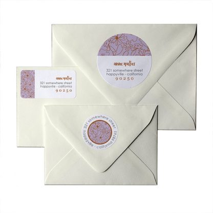 Boho Blooms Return Address Labels