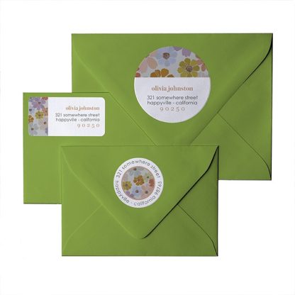 Colorful Cosmos Return Address Labels