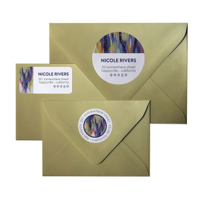 EttaVee Stay Golden Return Address Labels