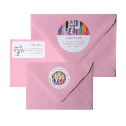 EttaVee Hello Love Return Address Labels
