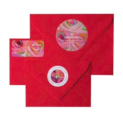 EttaVee Painted Peonies Return Address Labels