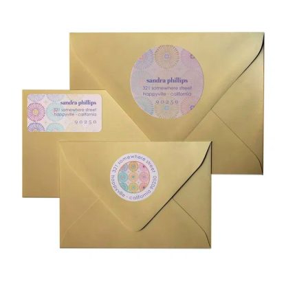 Modern Geometric Return Address Labels