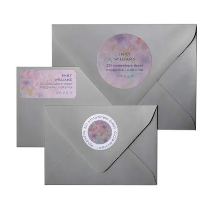 Watercolor Blossoms Return Address Labels
