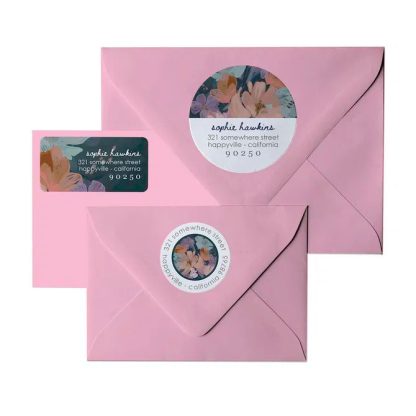 Bold Blooms Return Address Labels