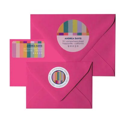 Tonal Stripes Return Address Labels