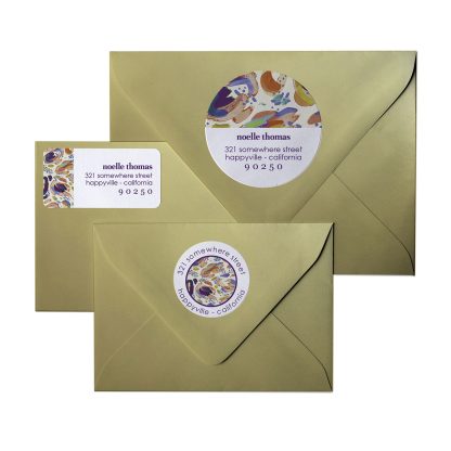 EttaVee Paint Strokes Return Address Labels
