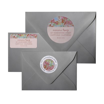 Bold Floral Return Address Labels