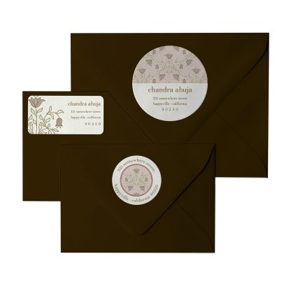 Floral Motif Return Address Labels