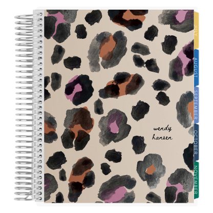Watercolor Leopard Print Academic Planner