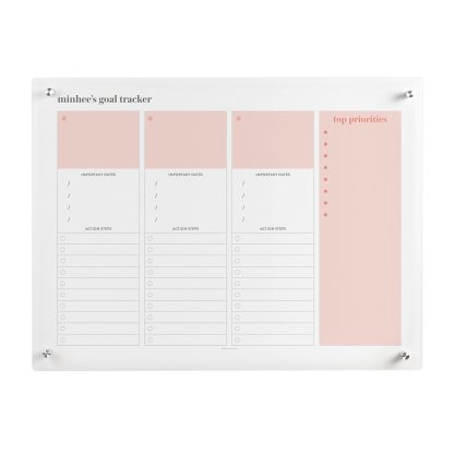 Acrylic Goal Setting Wall Calendar