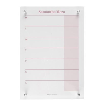 Medium Acrylic Weekly Wall Calendar