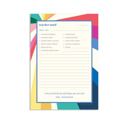 A Note from the Teacher Notepad