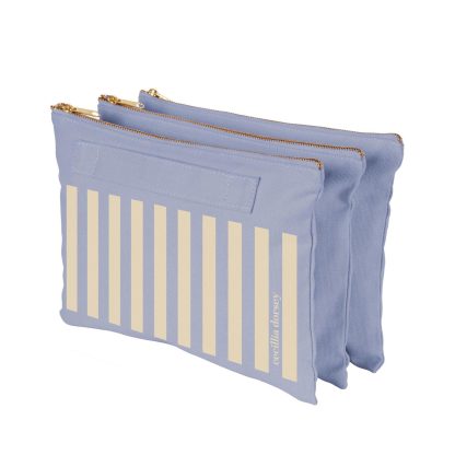 Classic Stripes Custom Accordion Zipper Pouch
