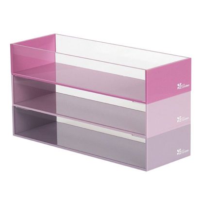 Pastel Acrylic Desk Organizer Tray Set of 3