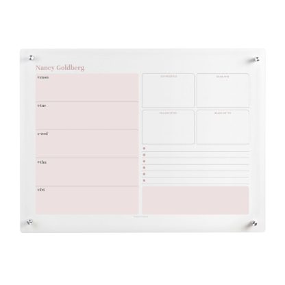 Acrylic Weekly Priorities Wall Calendar
